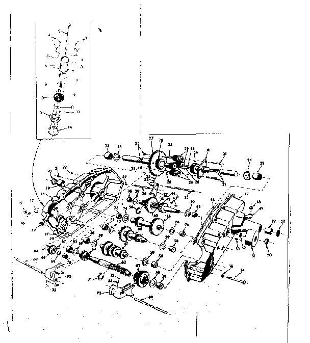 Craftsman 91725510 transaxle assembly diagram
