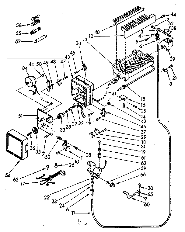 Kenmore 1066748611 icemaker diagram