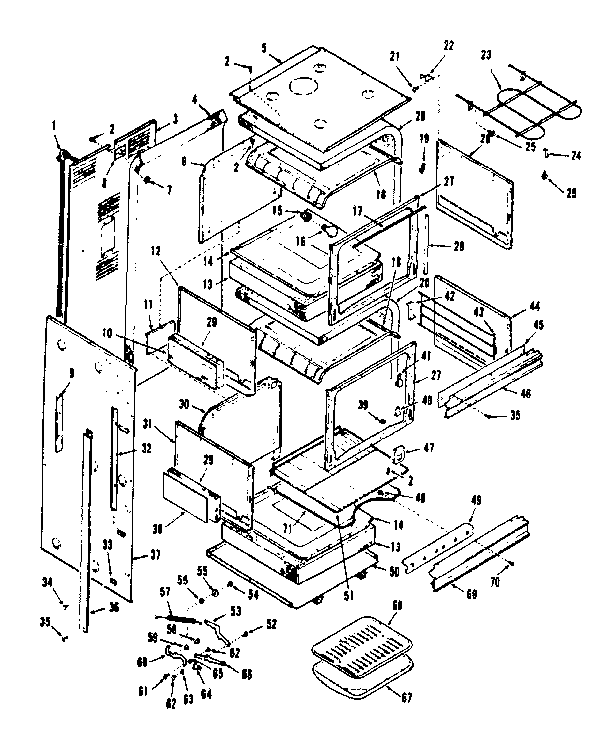 Kenmore 9114268490 body section diagram