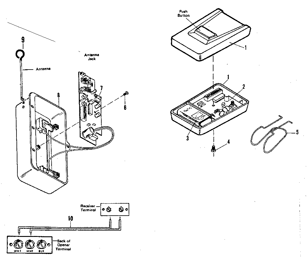 Craftsman 139664953 receiver & transmitter diagram