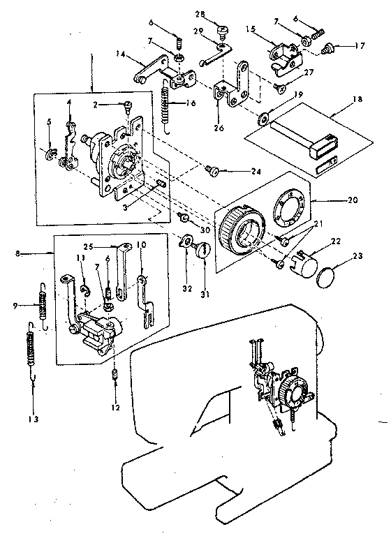 Kenmore 3851249380 feed regulator assembly diagram