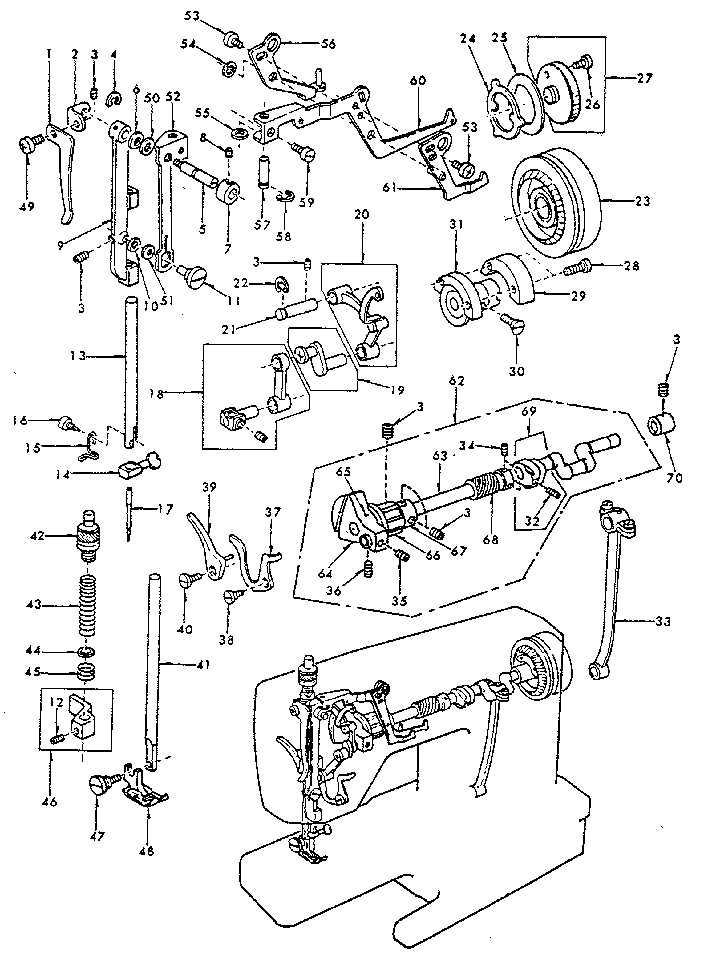 Kenmore 3851249380 presser bar assembly diagram
