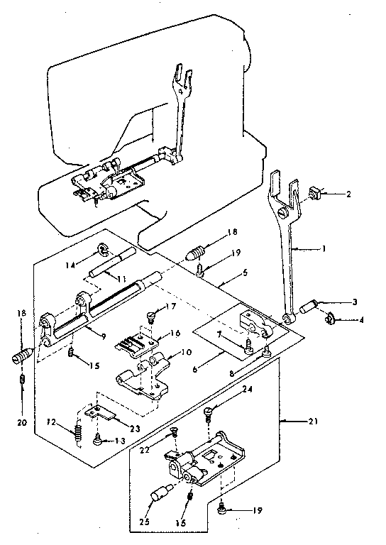 Kenmore 3851249380 feed assembly diagram