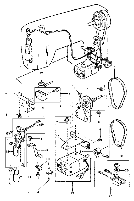 Kenmore 3851249380 motor assembly diagram