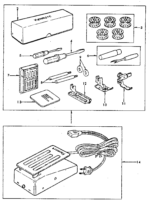 Kenmore 3851249380 attachment parts diagram