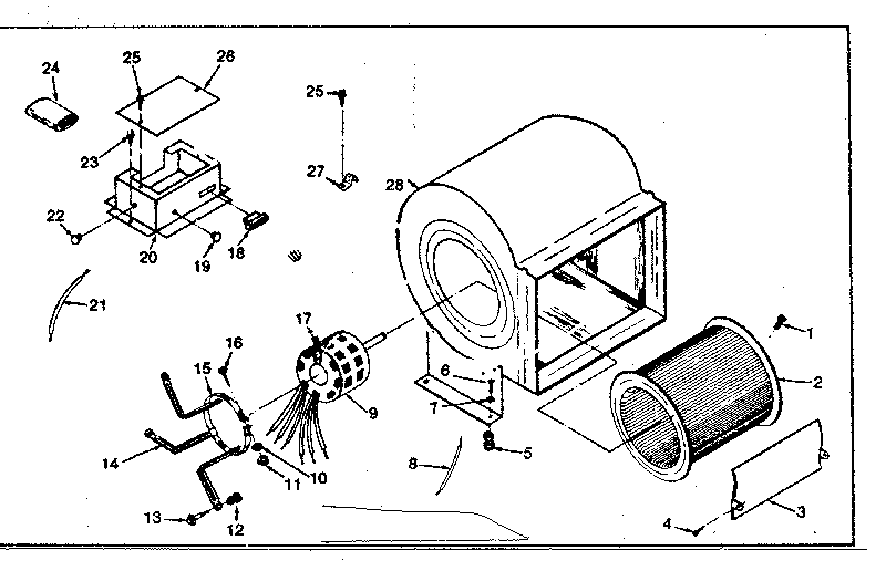 Kenmore 867764280 blower assembly diagram