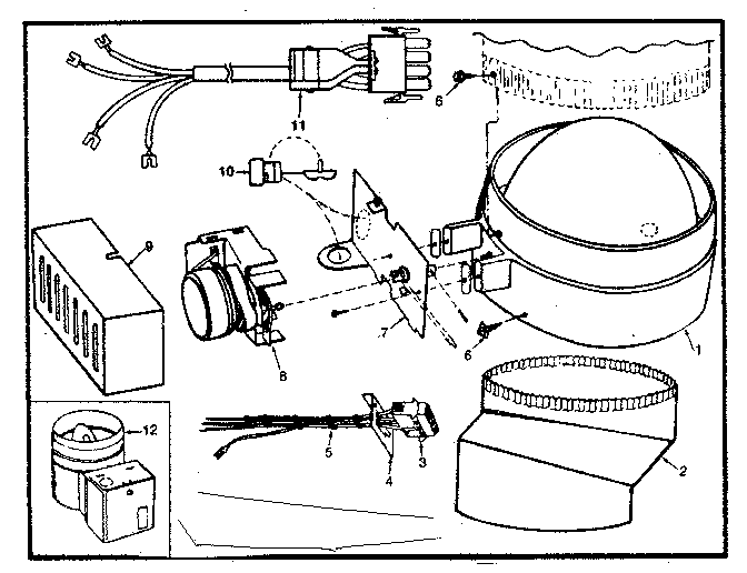 Kenmore 867764280 damper assembly diagram
