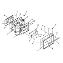 Kenmore 9119698810 oven door section diagram