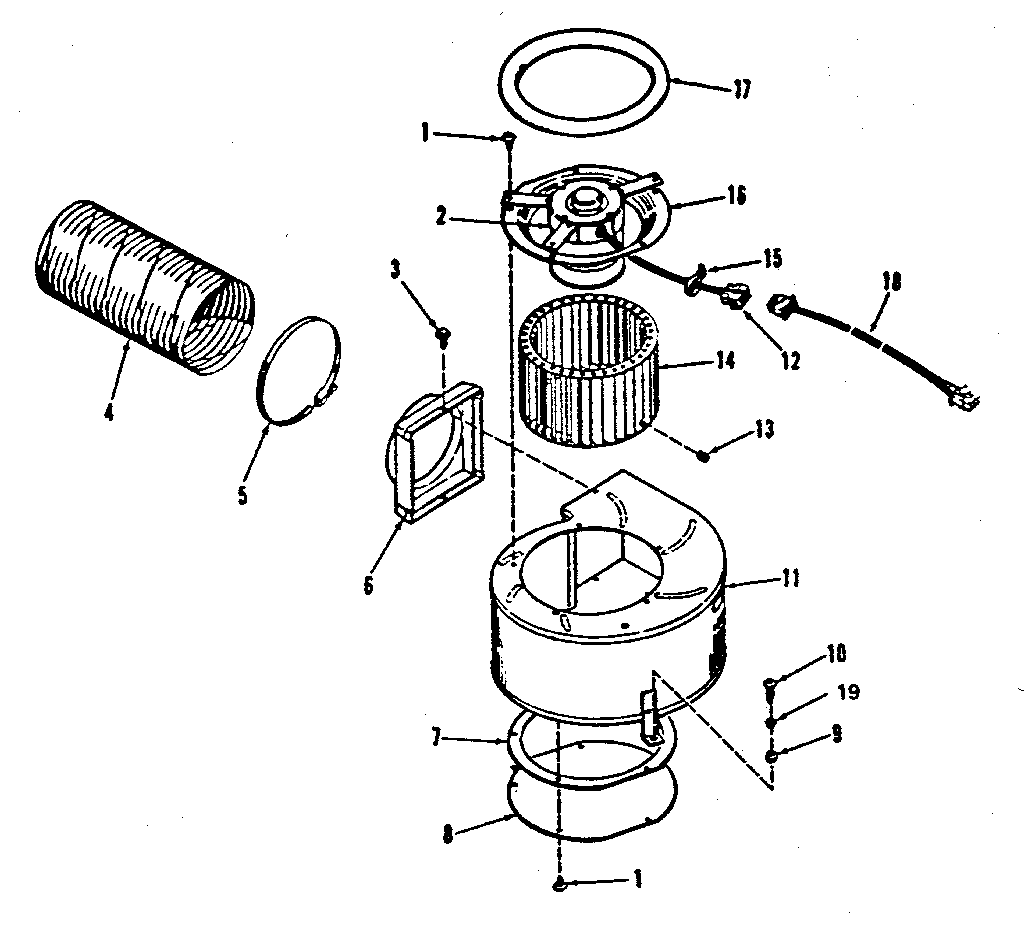 Kenmore 9119698810 blower section diagram