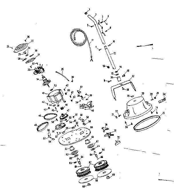 Kenmore 10070101 floor polisher diagram