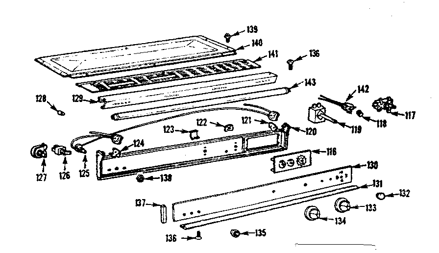 Kenmore 1037986640 control section diagram