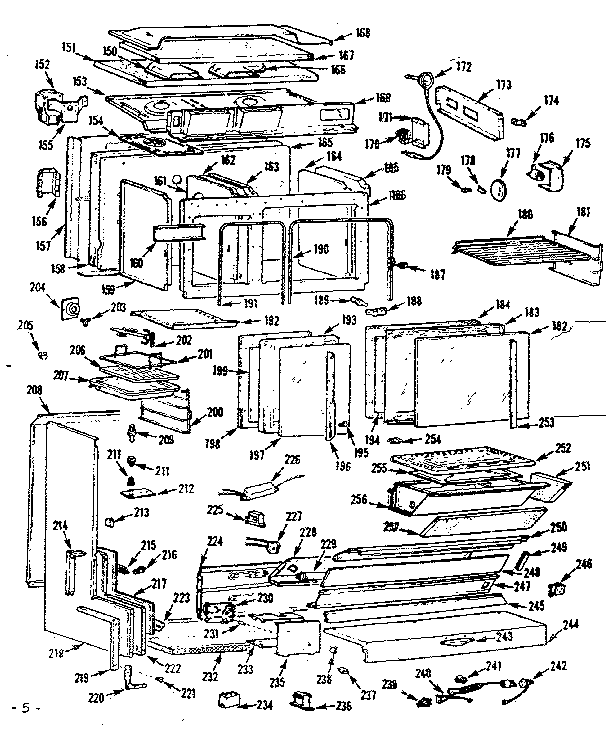 Kenmore 1037986640 body section diagram