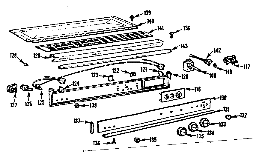 Kenmore 1037986601 control section diagram