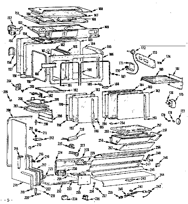 Kenmore 1037986601 body section diagram