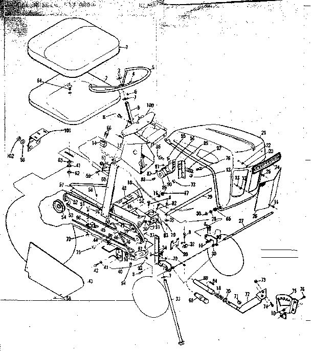 Craftsman 9178400 seat and drive assembly diagram