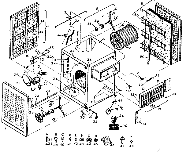 Kenmore 56561702 functional replacement parts diagram