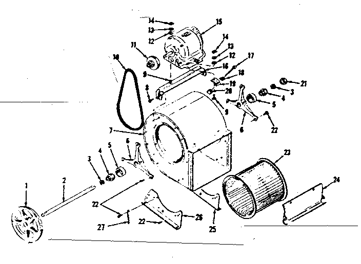 Kenmore 8676431 lau blower assembly diagram