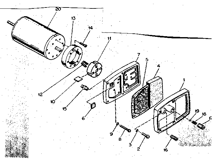 Kenmore 583409130 motor package assembly diagram