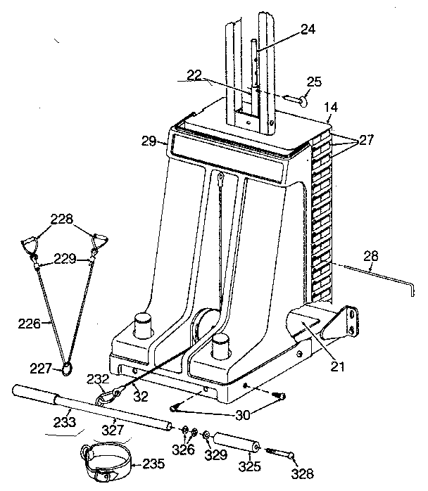 DP 15-8000C lower assembly and accessories diagram