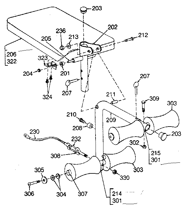DP 15-8000C leg lift diagram