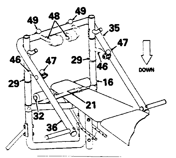 Lifestyler 15665-MEGATEC arm pivot assembly diagram