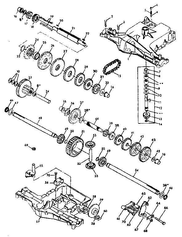 Footedana 4150-40 transaxle diagram
