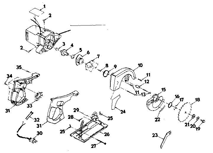 Craftsman 315109230 base and blade assembly diagram