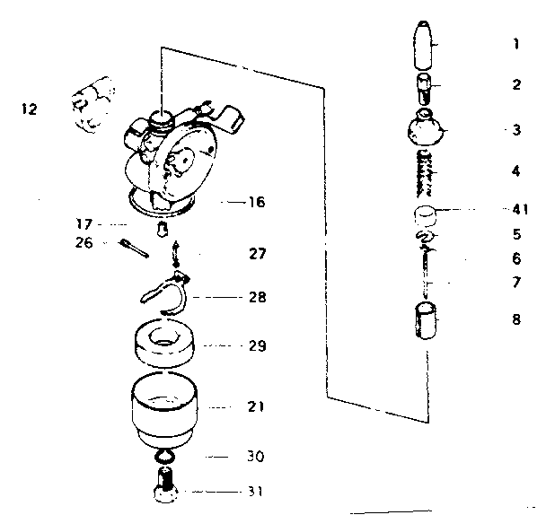 Craftsman 298585130 carburetor diagram
