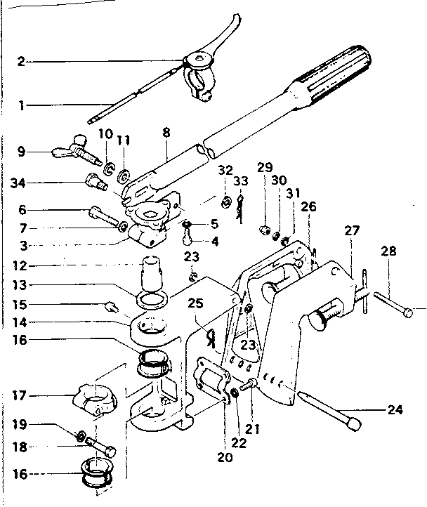 Craftsman 298585130 handle & bracket diagram