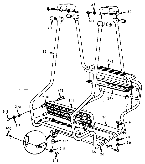 Sears 70172041-1 lawn swing assembly diagram