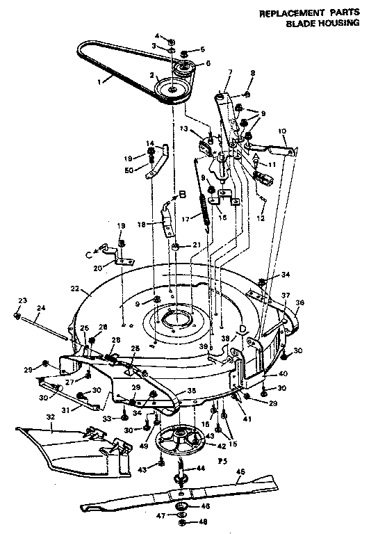 Craftsman 502255642 blade housing diagram