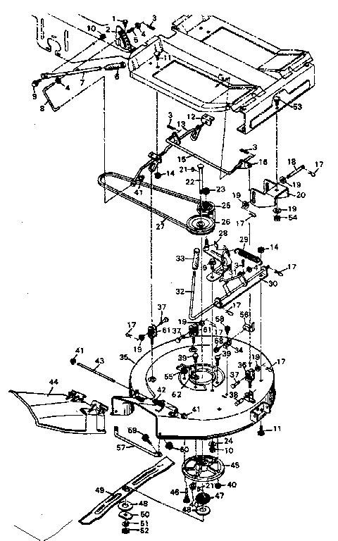 Craftsman 502256032 mower housing diagram