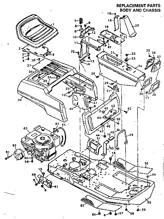 Craftsman 502255661 body and chassis diagram