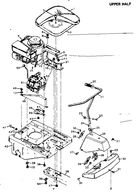 Craftsman 502256095 upper half diagram