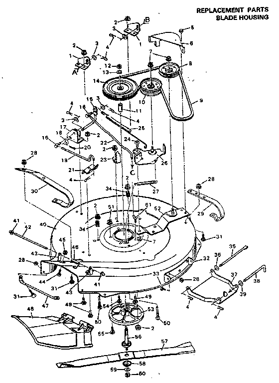 Craftsman 502255712 blade housing diagram