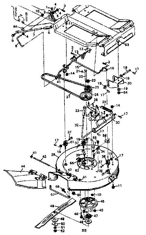 Craftsman 502256033 mower housing diagram
