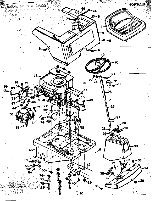 Craftsman 502256133 top half diagram