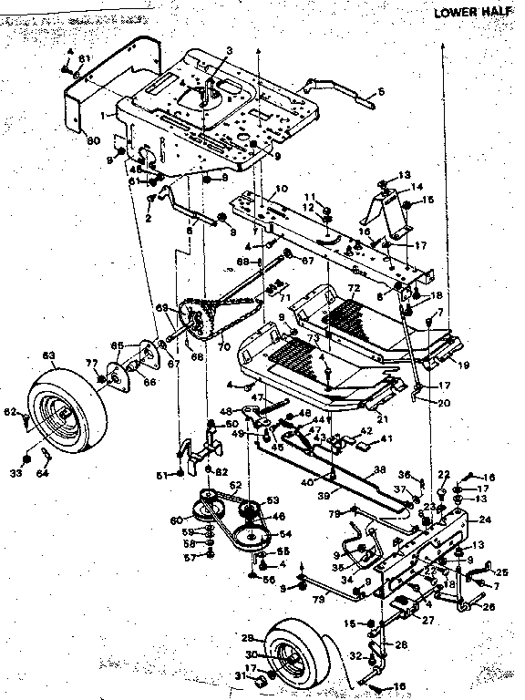Craftsman 502256133 lower half diagram