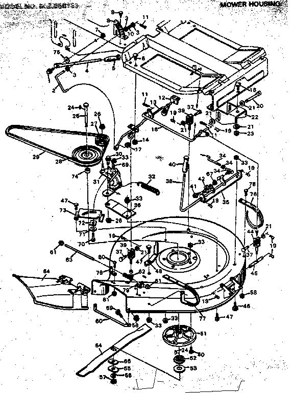 Craftsman 502256133 mower housing diagram