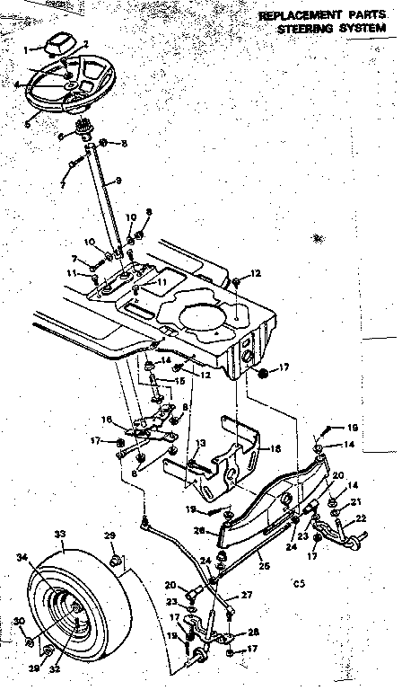 Craftsman 502255781 steering system diagram