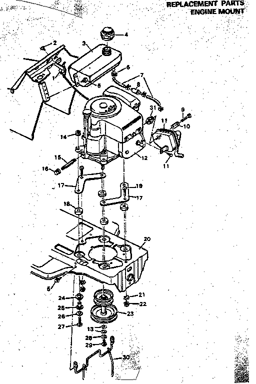 Craftsman 502255781 engine mount diagram