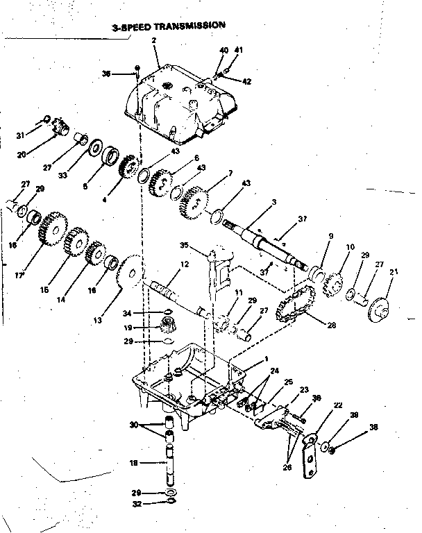 Craftsman 502256030 3-speed transmission diagram