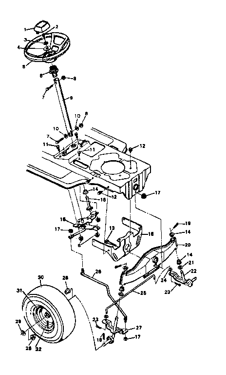 Craftsman 502254210 steering system diagram