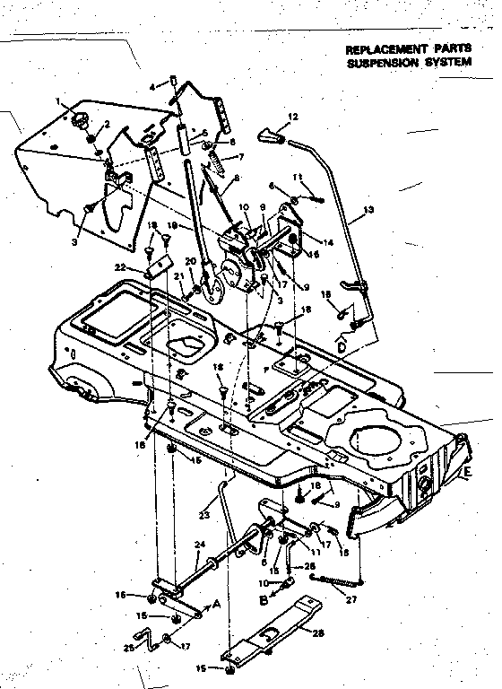Craftsman 502254210 suspension system diagram