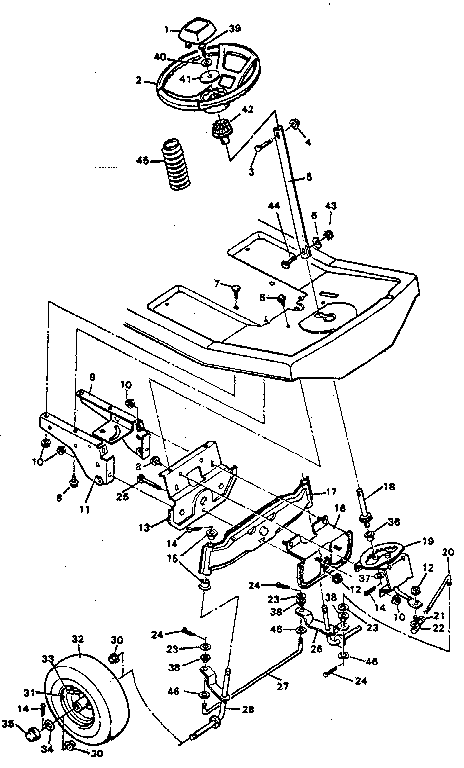 Craftsman 502254150 steering system diagram