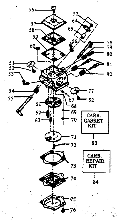 Craftsman 358356101 carburetor assembly part no. 530-035094 diagram
