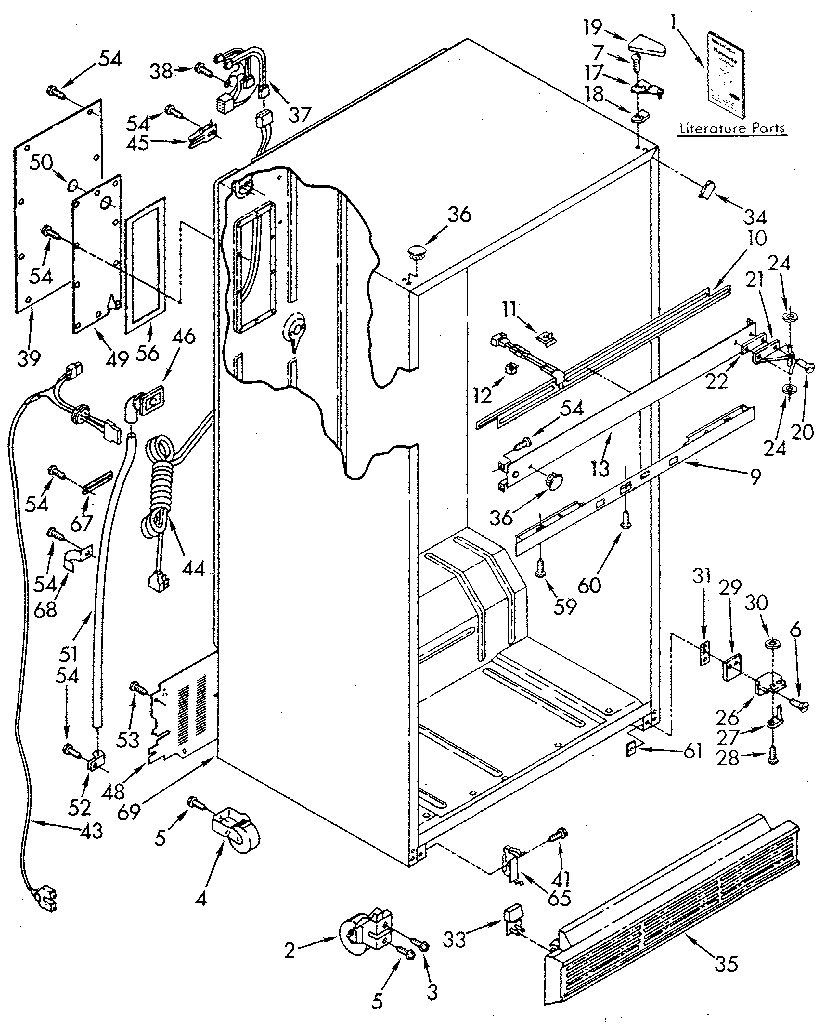 Kenmore 1068798480 cabinet diagram