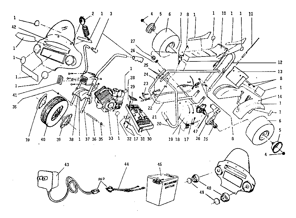 Sears 86569 lil' rosie pp5180 & 5180 diagram