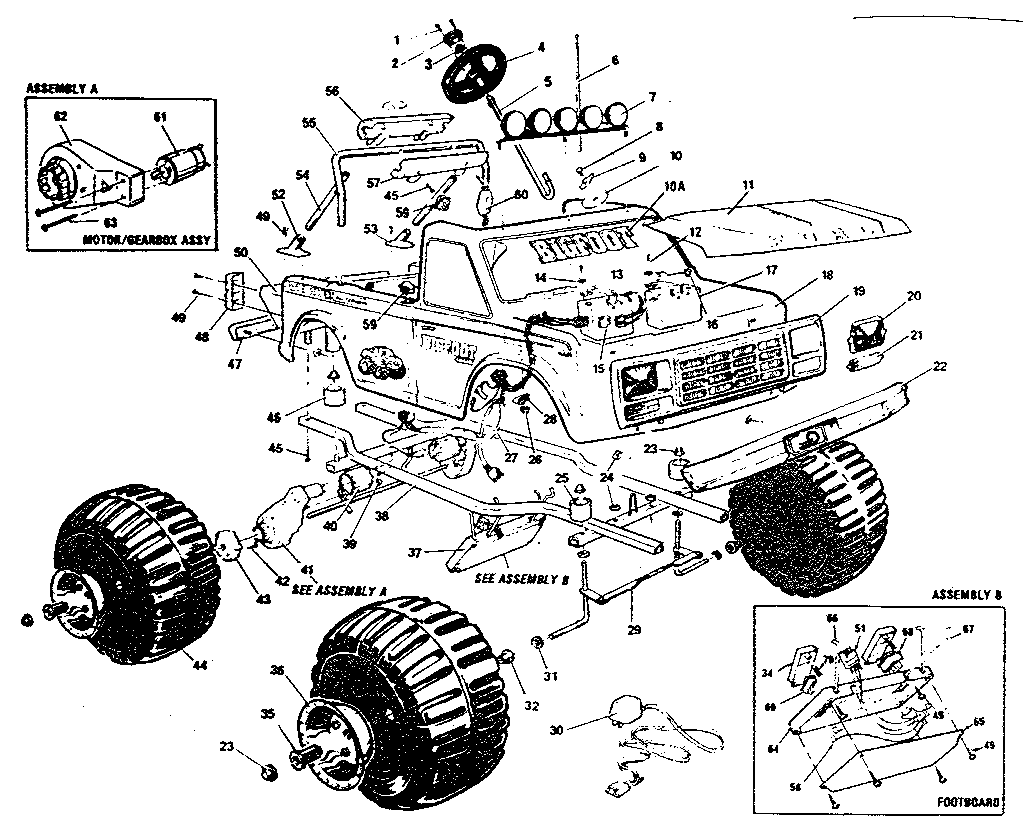 Sears 86569 bigfoot pp-990a & 0990 diagram