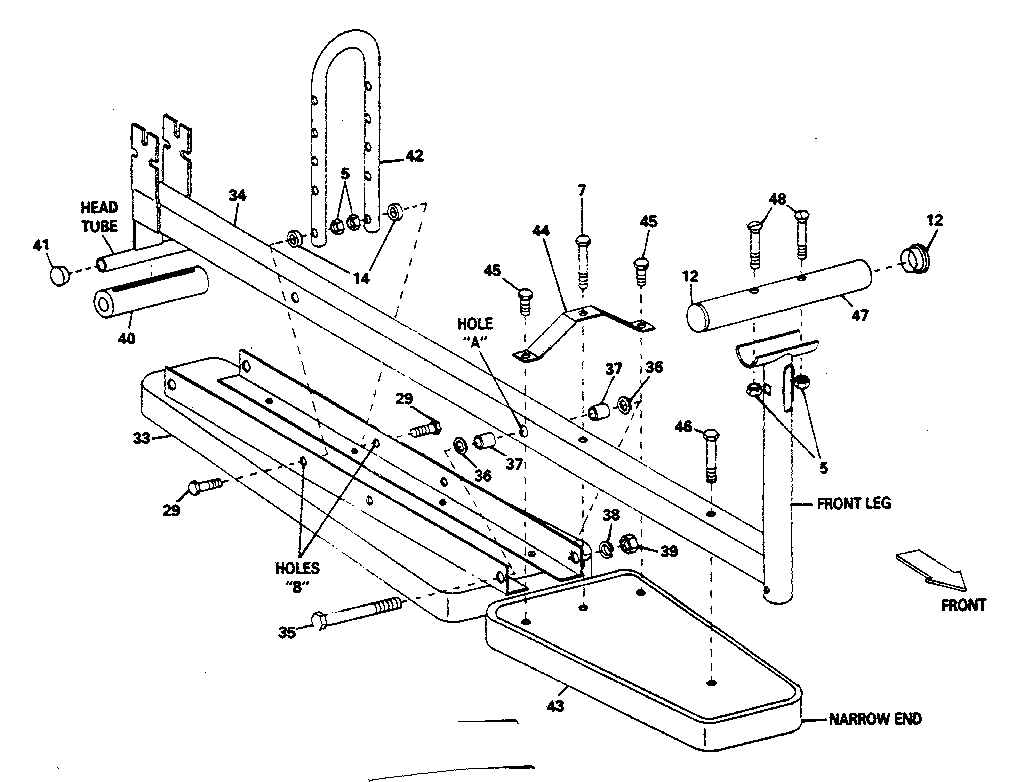 DP 15-7000 bench assembly diagram